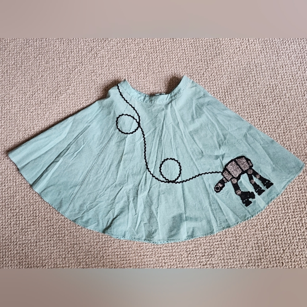 Star Wars Her Universe At-At Poodle Circle Swing Skirt Blue Medium